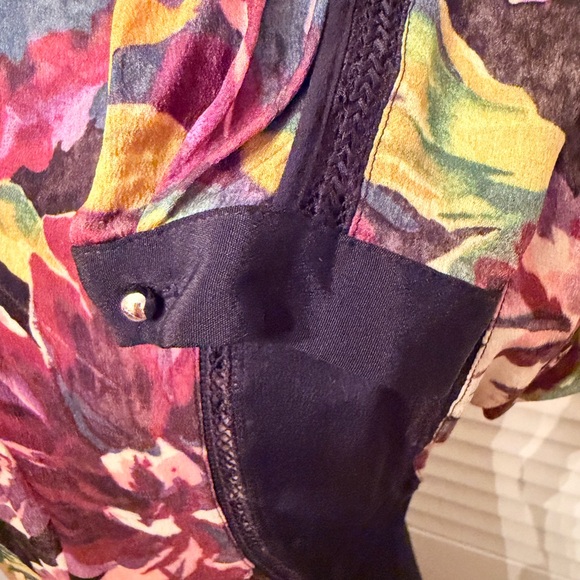 3.1 Phillip Lim Black Floral Long Sleeve Dress - Picture 4 of 5